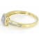 White Diamond 10K Yellow Gold Cluster Ring 0.15ctw