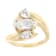 CZ Bypass Ring In 18K Gold Over Sterling Silver 4.09ctw