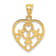 14k Yellow Gold 3 Children in Heart Charm