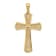 14k Yellow Gold Diamond-Cut Textured Filigree Cross Pendant