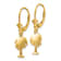 14K Yellow Gold Palm Tree Dangle Earrings