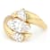 CZ Bypass Ring In 18K Gold Over Sterling Silver 4.09ctw