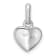 Rhodium Over Sterling Silver Pink Glitter Enameled Heart Children's Pendant