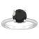 8mm Round Black Onyx With Diamond Accents Rhodium Over Sterling Silver
Hidden Halo Ring