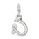 Sterling Silver Letter G with Enamel Pendant