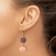 14K Gold Over Sterling Silver Polished Peach and Red Jadeite Swirl
Dangle Earrings