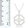 9-10mm Button White Cultured Freshwater Pearl and CZ Rhodium Over
Sterling Silver Pendant