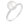 8mm White Cultured Akoya Pearl 14K White Gold Ring
