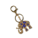 Gold Tone Blue Evil Eye Elephant