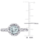 Aquamarine and Diamond 14K White Gold Halo Ring 0.84ctw
