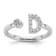 Rhodium Over 14K White Gold Lab Grown Diamond VS/SI GH, Initial D
Adjustable Ring