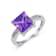 Princess Cut Lab Created Purple Sapphire with White Topaz Accents
Sterling Silver Ring, 3.63ctw