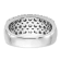 Rhodium Over 14K White Gold Pave Diamond Wedding Band 1.59ctw