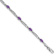Rhodium Over 10k White Gold Diamond and Amethyst Bracelet