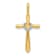 10k Yellow Gold and Rhodium Over 10k Yellow Gold Diamond Cross with
Heart Pendant