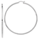 Rhodium Over 14k White Gold Polished 2 9/16" Tube Hoop Earrings