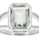 Green Prasiolite Octagon Ring In Sterling Silver