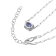 Blue Cubic Zirconia Rhodium Over Sterling Silver Paperclip Necklace 4.0ctw
