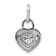 Rhodium Over 14k White Gold Diamond Fancy Heart Pendant