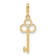 14K Yellow Gold Cubic Zirconia Key Pendant