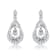 Double Pear Shape CZ Drop Earrings In Sterling Silver