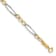 14k Two-tone Gold Diamond-Cut Oval Design Bracelet