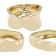 Sculptural Gold-Tone Hinged Bangle Set Of 3