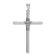 Rhodium Over 14k White Gold with Center Wrap Tube Cross Pendant
