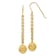 14k Yellow Gold Diamond-Cut Bead Dangle Earrings