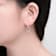 Oval CZ Halo Drop Earrings In 14K Gold Over Brass