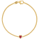 14K Yellow Gold Over Sterling Silver Lab Created Ruby Curb Chain
Bracelet .22ctw