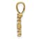 14K Yellow Gold Lab Grown Diamond Letter F Initial Pendant