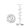 CZ Halo Stud Earrings In Sterling Silver