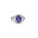 Rhodium Over Sterling Silver Oval Tanzanite and White Zircon Ring 2.38ctw