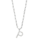 Rhodium Over Sterling Silver 3-5.5mm Freshwater Cultured Pearl LETTER P
18-inch Necklace