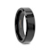 INFINITY Black Tungsten Ring with Beveled Edges 6mm