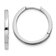 Rhodium Over 14k White Gold 11/16" Hinged Hoop Earrings