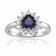 Blue Lab Created Sapphire Heart Shaped ring with White Topaz Accents
Sterling Silver Ring