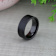 SAN ANTONIO Flat Black Tungsten Carbide Band with Brushed Finish 8mm