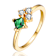 Green Moissanite Toi Et Moi Cluster Ring In 14K Gold Over Sterling
Silver 0.11ct DEW