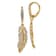 14k Yellow Gold and Rhodium Over 14k Yellow Gold Diamond Fancy Feather
Dangle Earrings