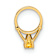14k Yellow Gold 3D Ring with Yellow Cubic Zirconia November Birthstone Charm