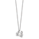 Rhodium Over Sterling Silver Cubic Zirconia and Freshwater Pearl Crab Necklace
