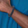Navy Blue Leather and Stainless Steel Polished 7.75-inch with 0.5-inch
Extension Bracelet