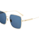 Dior Cannage SIU Gold Square Frame / Blue Lenses Sunglasses