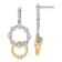 14K Two-tone Lab Grown Diamond SI1/SI2, G H I, Fancy Circle Drop Post Earrings