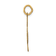 14k Yellow Gold Polished Treble Clef pendant