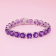 Purple Amethyst Rhodium Over Sterling Silver Tennis Bracelet 34.60ctw