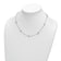 Rhodium Over 18K White Gold Diamond Stations 18 Inch Necklace