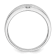 Rhodium Over 14K White Gold Lab Grown Diamond Polished and Satin Men's Ring